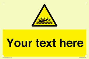 Custom Warning strong river flows